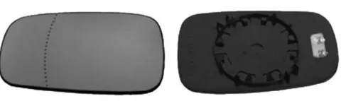 Miroir Glace rétroviseur gauche pour RENAULT SCENIC II ph.1 2003-2006 dégivrant asphérique à clipser