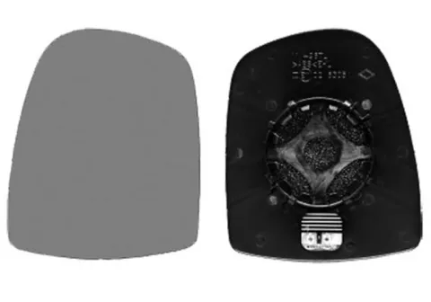 Miroir Glace rétroviseur gauche pour OPEL VIVARO I phase 2, 2006-2014, verre supérieur, dégivrant