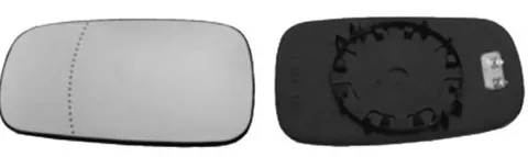 Miroir Glace rétroviseur gauche pour RENAULT MEGANE II ph.1 2002-2005 dégivrant asphérique à clipser
