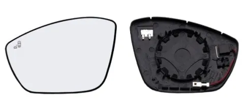 Miroir Glace rétroviseur gauche pour PEUGEOT 2008 phase 2, 2016-2019, Système BLIS, dégivrant, à clipser, Neuf