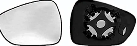 Miroir Glace rétroviseur gauche pour CITROËN C3 II phase 2, 2013-2016, dégivrant, à clipser, Neuf