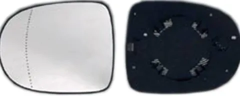 Miroir Glace rétroviseur gauche pour RENAULT TWINGO II phase 2, 2012-2014, asphérique, à clipser
