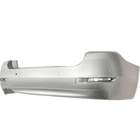 Pare chocs arrière pour BMW Serie 5 F10N, 2013-2016, cache crochet, trous radar + supports, double échappement gauche, Mod. 4 portes, Neuf à peindre