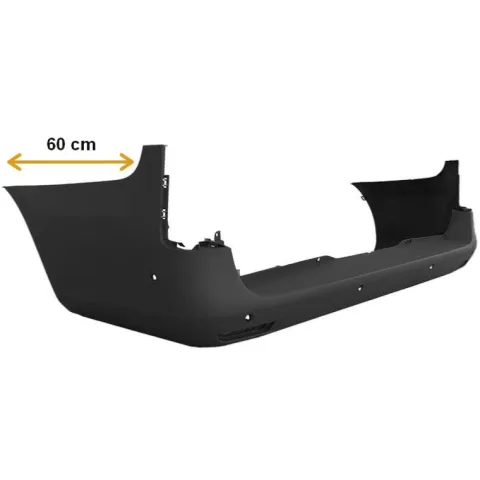 Pare chocs arrière pour MERCEDES VITO III (W447) 2014-2019, châssis long, trous radar, brides angle mort, gris, Neuf