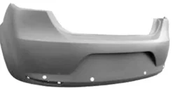 Pare chocs arrière pour SEAT LEON II ph. 1 2005-2009, trous radar, Neuf à peindre