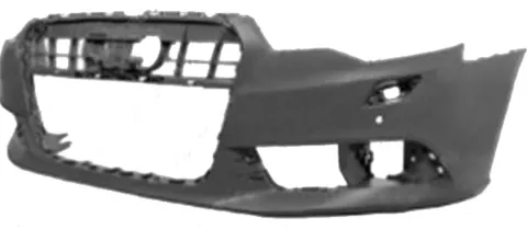 Pare chocs avant pour AUDI A6 IV ph. 1 2011-2014, trous lave-phares et capteurs radar, Neuf