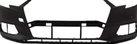 Pare chocs avant pour AUDI A3 III ph.2 BERLINE-CABRIO 2016-2020, avec trous PDC+supports, trous lave-phare, traces park assist, cache crochet, Neuf