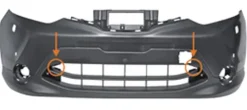 Pare chocs avant pour NISSAN QASHQAI II ph. 1 2014-2017, trous lave phares, capteurs radar
