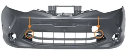 Pare chocs avant pour NISSAN QASHQAI II ph. 1 2014-2017, trous capteurs radar, park assist