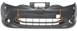 Pare chocs avant pour NISSAN QASHQAI II ph. 1 2014-2017, lave phares, capteurs radar, park assist, Neuf