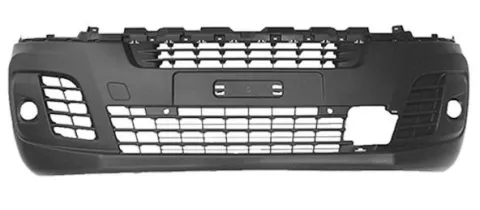 Pare chocs avant pour PEUGEOT EXPERT III depuis 2016 >, avec trous PDC, détection des obstacles et feux antibrouillard, noir, Neuf