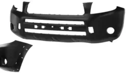 Pare chocs avant pour TOYOTA RAV4, 2006-2009, avec embout d'aile, Noir, Neuf