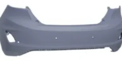 Pare-chocs arrière pour FORD FIESTA Mk7 phase 2 depuis 2021, avec apprêt, avec 4 trous PDC + supports et 2 trous Park Assist avec supports soudés, Neuf