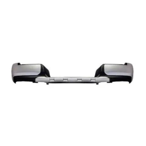 Pare-chocs arrière pour MITSUBISHI L200 V Phase 2 2019-2023, noir gaufré, avec cantonales peintes gris brillant, spoiler peint argent, avec traces PDC, Neuf