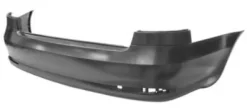 Pare-chocs arrière pour SKODA OCTAVIA II phase 2 2009-2013, noir lisse, avec cache crochet, avec échappement double à gauche, Mod. 4 porte, Neuf à peindre