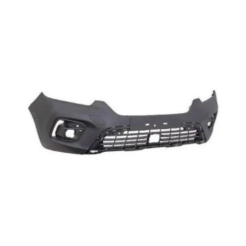 Pare-chocs avant pour RENAULT KANGOO III phase 1 depuis 2021, noir gaufré, avec emplacement antibrouillard, trous pour radar et assistance au stationnement + supports, mod. VAN, Neuf