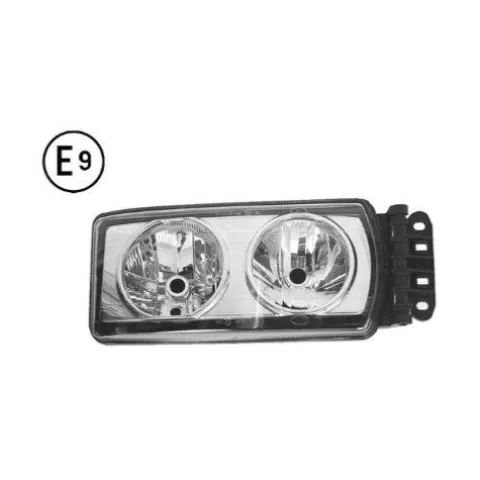 Phare avant droit pour IVECO EUROCARGO TECTOR MY2008 75-120 depuis 2012, électrique, sans moteur, sans ampoule (H7-H7-W5W), homologué E9, Neuf