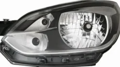 Phare avant gauche électrique pour VOLKSWAGEN UP 2012 à 2016, H4, fond noir, bord chromé, Neuf