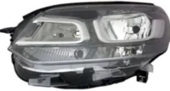 Phare avant gauche pour FIAT SCUDO III depuis 2022, H1+H7, électrique, avec moteur, noir, Neuf