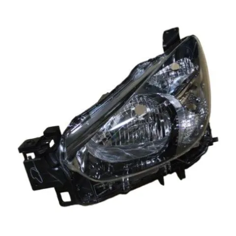 Phare avant gauche pour MAZDA 2 III 2015-2018, H4, avec réglage électrique, parabole noire, Neuf