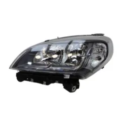 Phare gauche pour FIAT DOBLO II phase 2 2015-2022, H7-H7-WY21W-W21W, avec moteur, électrique, bord noir, Mod. 2018>, Neuf