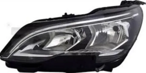 Phare gauche pour PEUGEOT 5008 II de 2017 à 2020, H7+HB3+PWY24W, électrique, avec moteur et feu de jour LED, Neuf