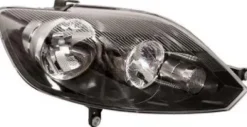Phare Optique avant droit pour VOLKSWAGEN GOLF PLUS phase 2, 2009-2014, H7+H15, noir, Neuf
