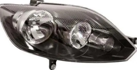 Phare Optique avant droit pour VOLKSWAGEN GOLF PLUS phase 2, 2009-2014, H7+H15, noir, Neuf