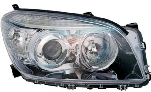 Phare Optique avant droit pour TOYOTA RAV4, 2006-2009, HB3+H11, Corps Noir, Neuf