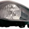 Phare Optique avant droit pour FIAT PUNTO EVO, 2009-2011, H4, avec moteur, gris foncé, Neuf