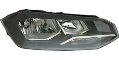 Phare Optique avant droit pour VOLKSWAGEN POLO VI phase 1, 2017-2021, H7+H7+WY21W, avec moteur, Neuf
