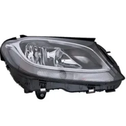 Phare Optique avant droit à LED pour MERCEDES CLASSE C phase 2, 2018-2021 (W205), H7+H7+PWY24W, noir, Neuf