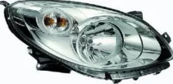 Phare Optique avant droit pour RENAULT TWINGO II phase 1, 2007-2011, H4, fond chromé, Neuf