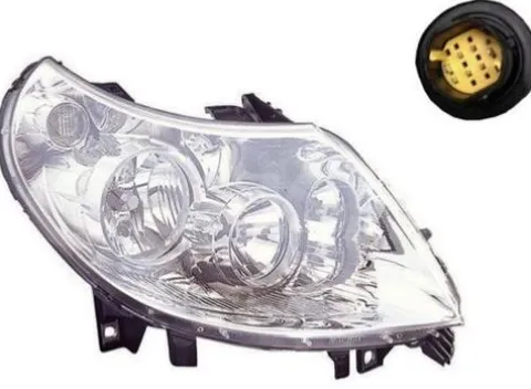 Phare Optique avant droit pour PEUGEOT BOXER II phase 1, 2006-2014, H7+H1, Neuf