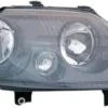 Phare Optique avant droit pour VOLKSWAGEN TOURAN I phase 1, 2004-2006, H7+H1, fond noir, Neuf