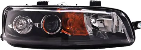 Phare Optique avant droit pour FIAT PUNTO II phase 1, 2001-2003, H1+H1, électrique, fond noir, Neuf