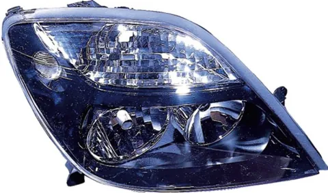 Phare Optique avant droit pour RENAULT SCENIC I phase 2 1999-2003, H7+H1, fond noir, (modèle RX4)