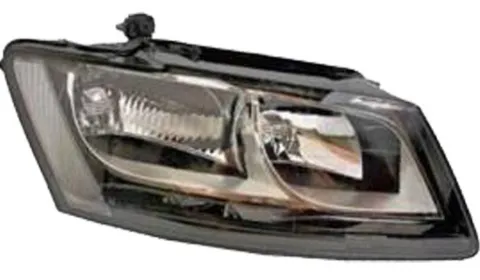 Phare Optique avant droit électrique pour AUDI Q5 I ph. 2 2012-2016, H7+H7, corps noir, Neuf