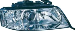 Phare Optique avant droit pour AUDI A6 II ph. 1 1999-2001, H7+H1, gradateur, clignotant incolore