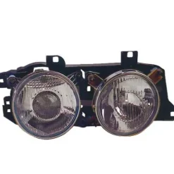 Phare optique avant droit électrique pour BMW Serie 5 E34 1988-1995, H1+H1, Neuf