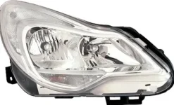 Phare Optique avant droit pour OPEL CORSA D phase 2, 2011-2014, H1+H7, fond chromé, Neuf
