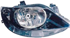 Phare Optique avant droit pour SEAT IBIZA IV phase 1, 2008-2012, H4, fond noir, Neuf