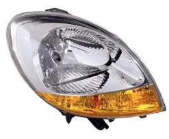 Phare Optique avant droit pour NISSAN KUBISTAR, 2003-2010, H4, chromé, feu clignotant orange, Neuf