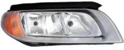 Phare Optique avant droit pour VOLVO V70 III phase 1 depuis 2012, fond chromé, H7+H9, à LED, Neuf