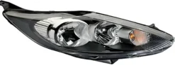 Phare Optique avant droit pour FORD FIESTA VI phase 1, 2008-2012, H7+H1, fond noir, Neuf