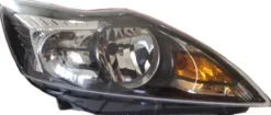 Phare Optique avant droit pour FORD FOCUS II phase 2 de 2008 à 2011, H7+H1, fond noir,