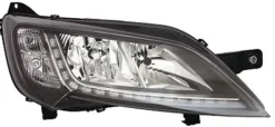 Phare Optique avant droit pour CITROËN JUMPER II phase 2 depuis 2014 >, H7+H7, (fond noir) feu LED