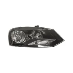 Phare Optique avant droit pour VOLKSWAGEN POLO V phase 2, 2014-2017, TRENDLINE, H7+H7, fond noir, Neuf