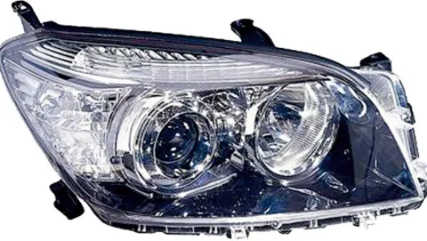 Phare Optique avant droit pour TOYOTA RAV4, 2006-2009, HB3+H11, Corps Chromé, Neuf