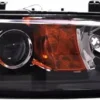 Phare Optique avant droit pour FIAT PUNTO II phase 1, 2001-2003, H1+H1+H3, électrique, fond noir